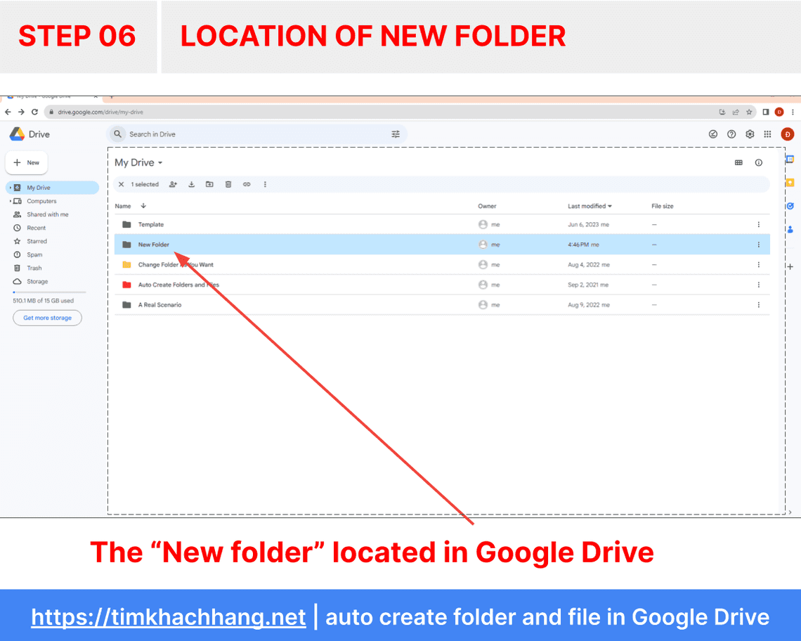 Folder Location after add a folder in Google Drive